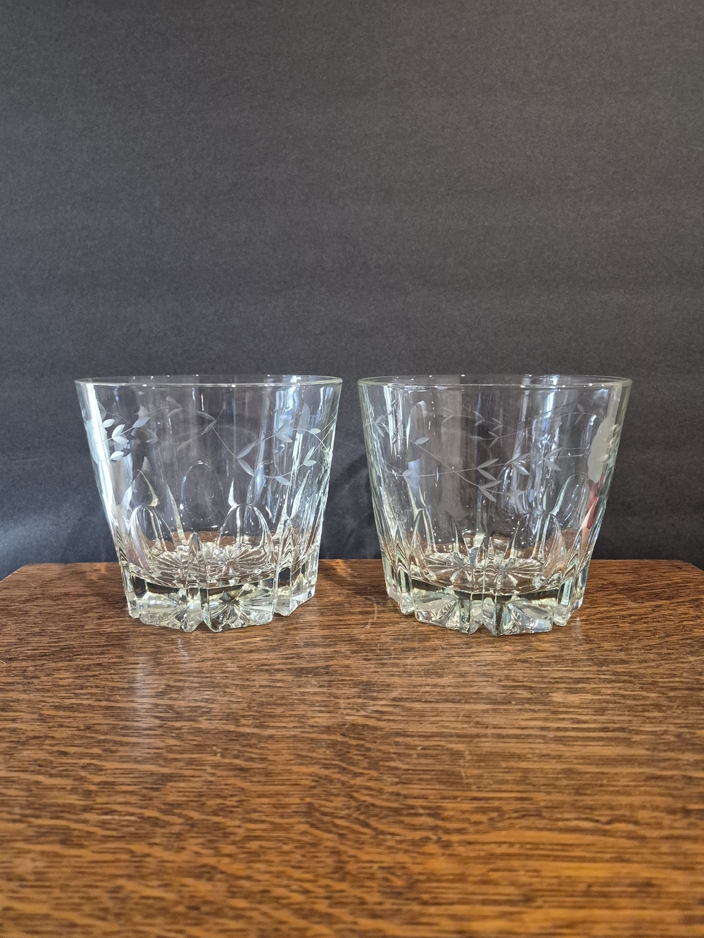 Set of Two Vintage Princess House Heritage crystal Ice Buckets